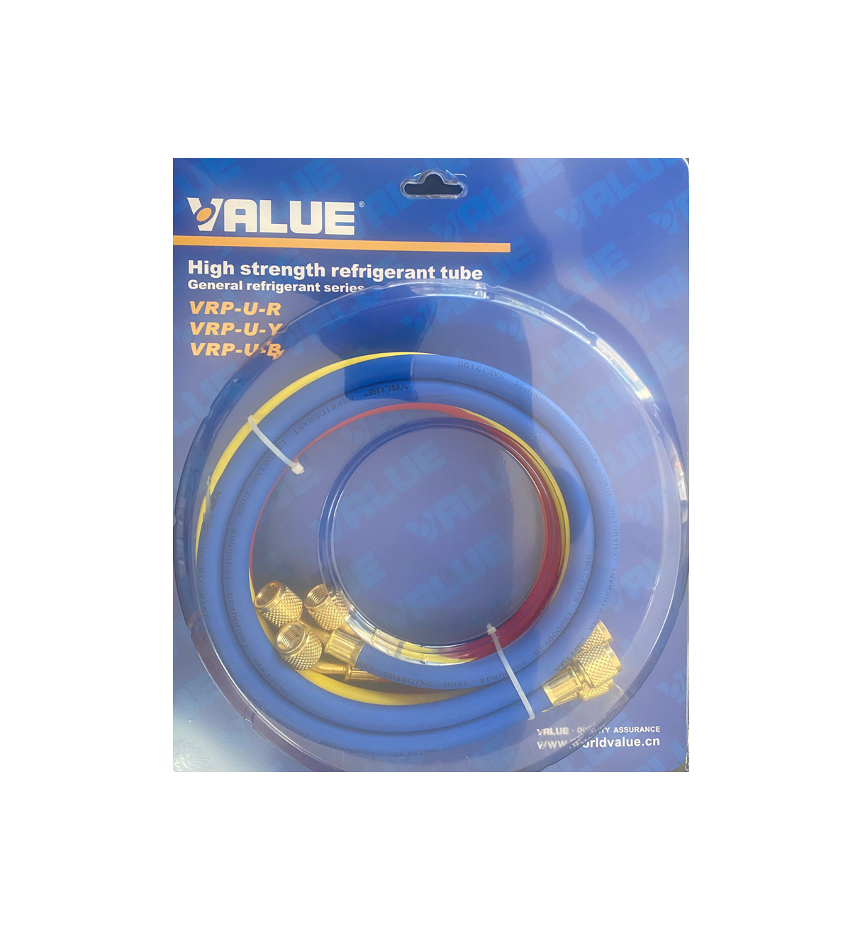 Juego de 3 mangueras 120cm VALUE R22-VRP-U- R/Y/B