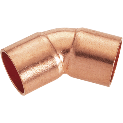 Curva de Cobre 1 1/2'' 45°